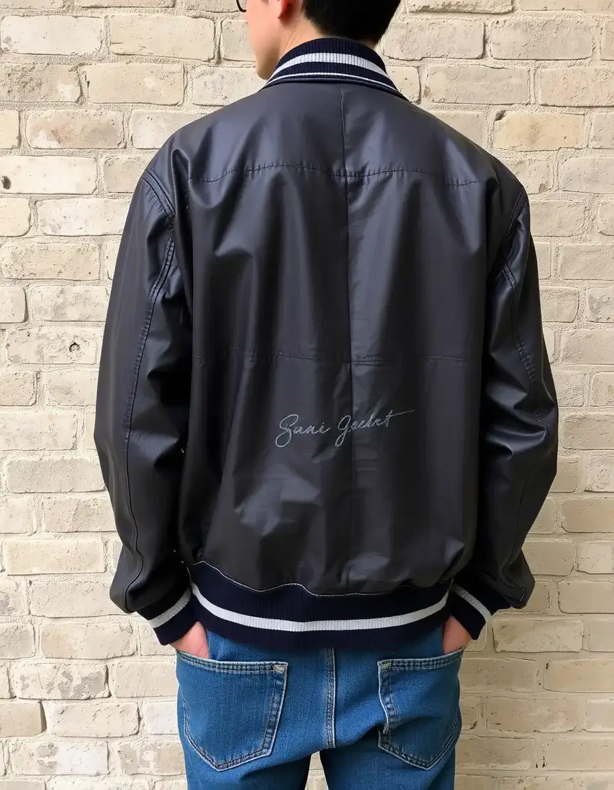 Blouson en cuir style vintage marron
