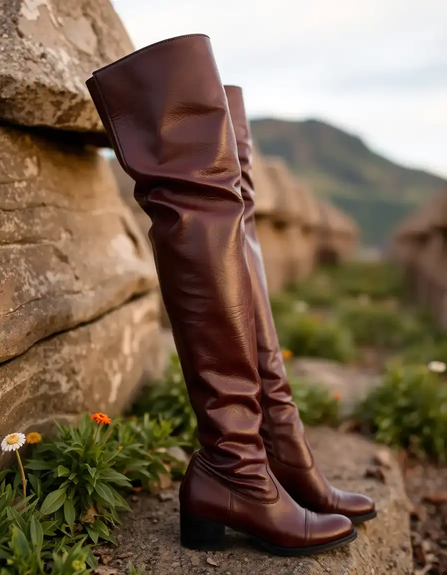 Bottes hautes homme cuir de qualité supérieure