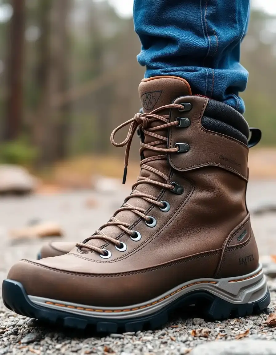 Bottes de randonnée homme cuir gris durables