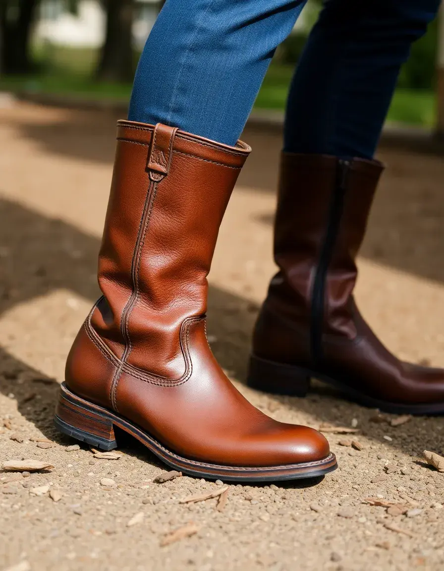 Botte cavalier homme cuir lisse élégant