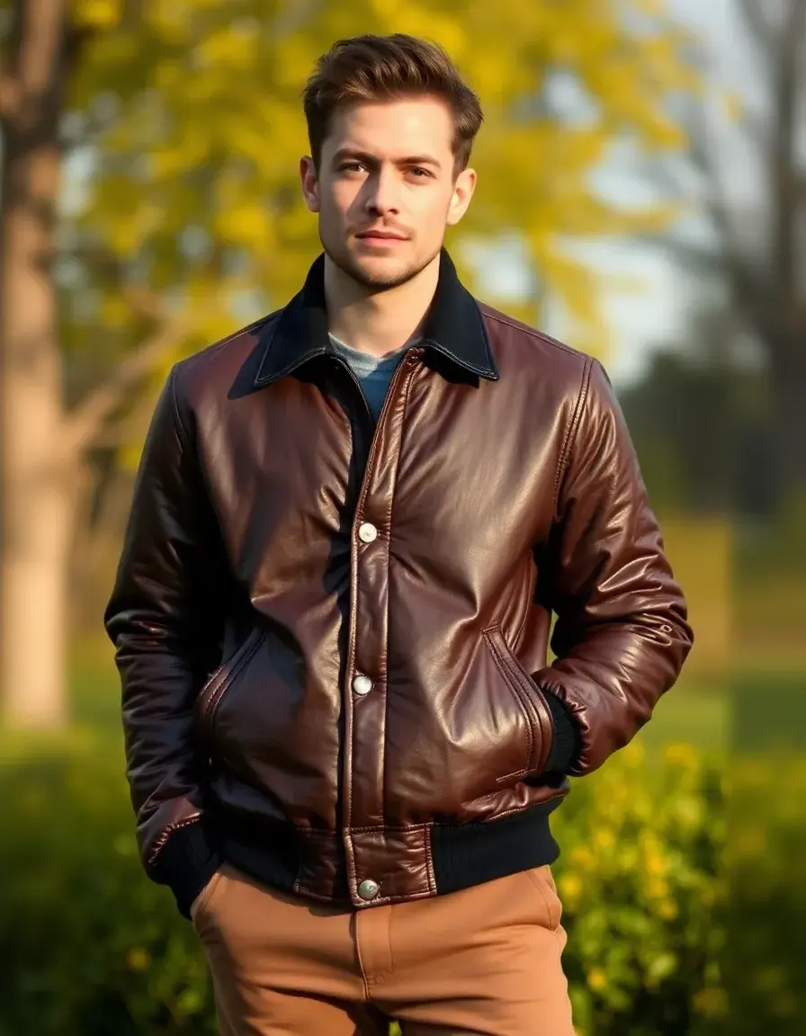 Blouson cuir matelassé noir