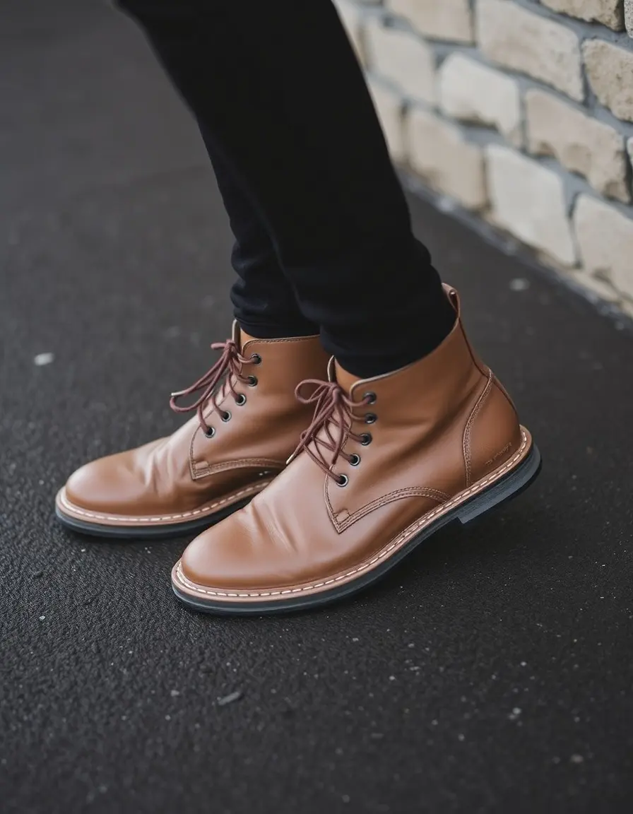 Chaussures Chukka en cuir souple pour homme