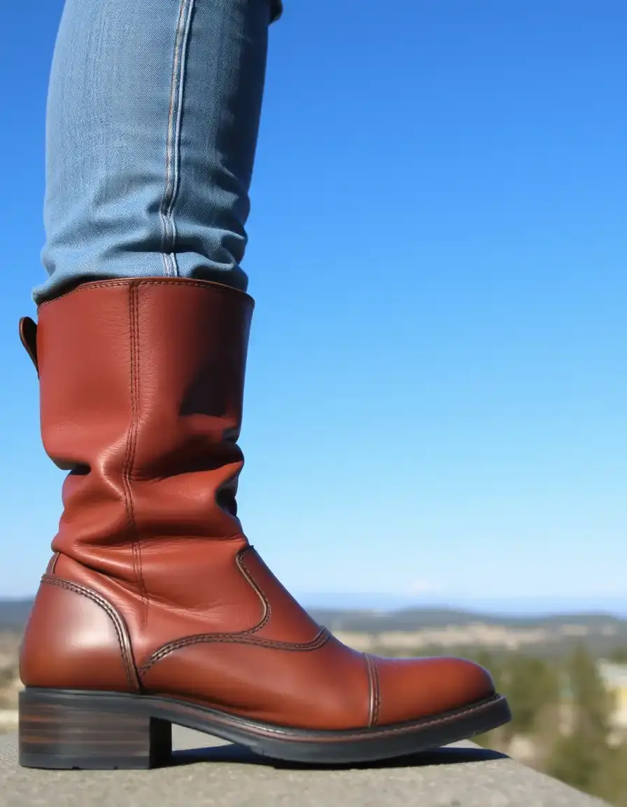 Bottines de travail en cuir robuste pour homme