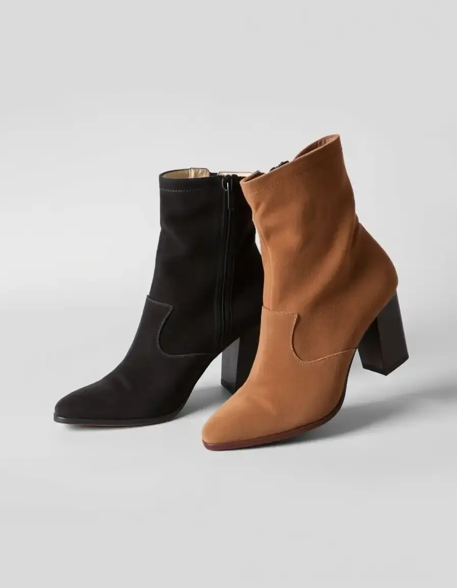 Bottines en daim italien pour femme texture douce et riche