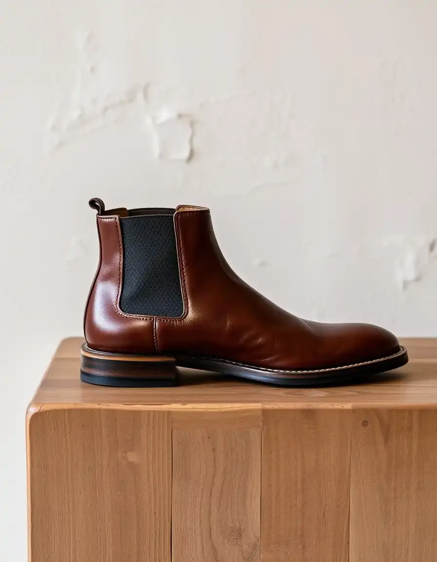 Bottines Chelsea cuir italien design minimaliste