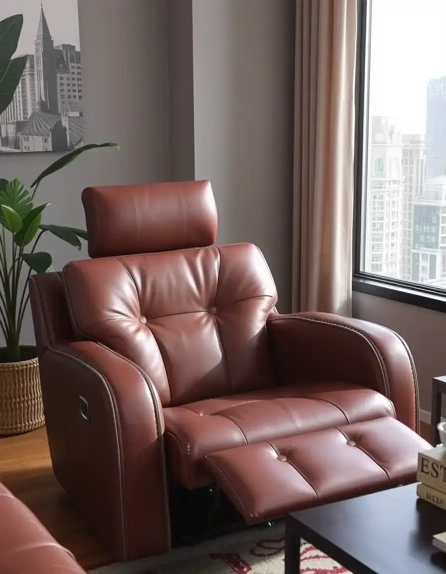 Canapé convertible cuir inclinable pour un confort maximal