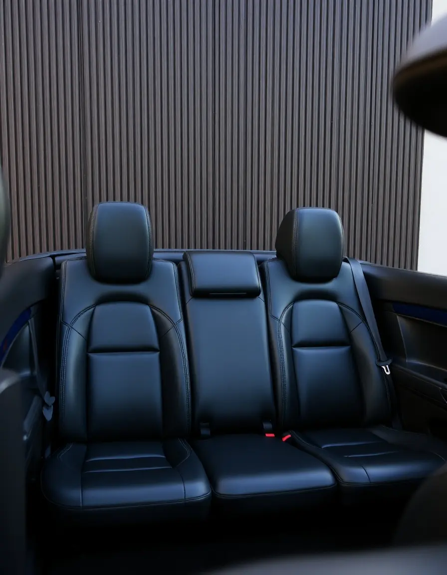 Canapé convertible 3 places en cuir noir élégant