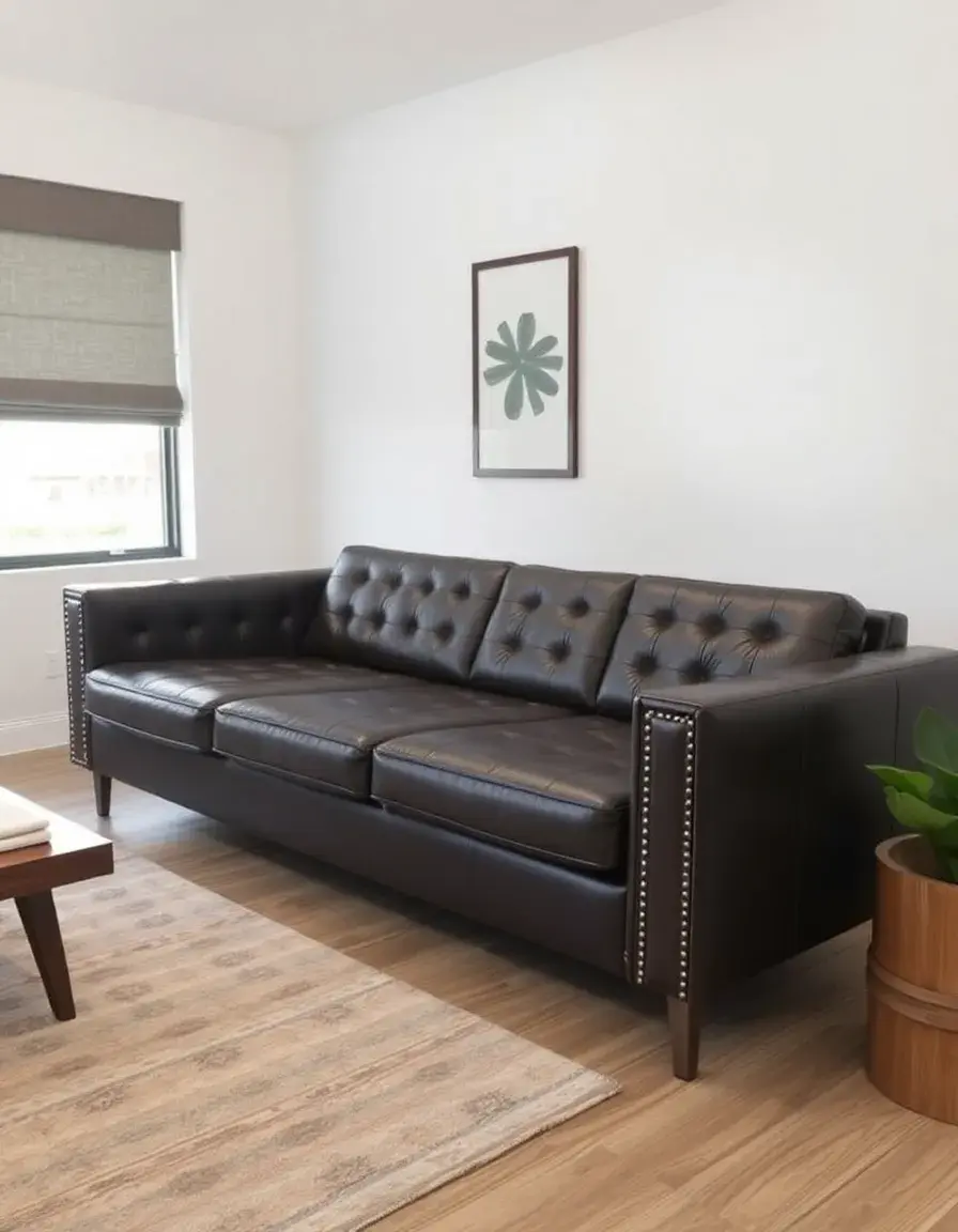 Petit canapé convertible cuir type loveseat