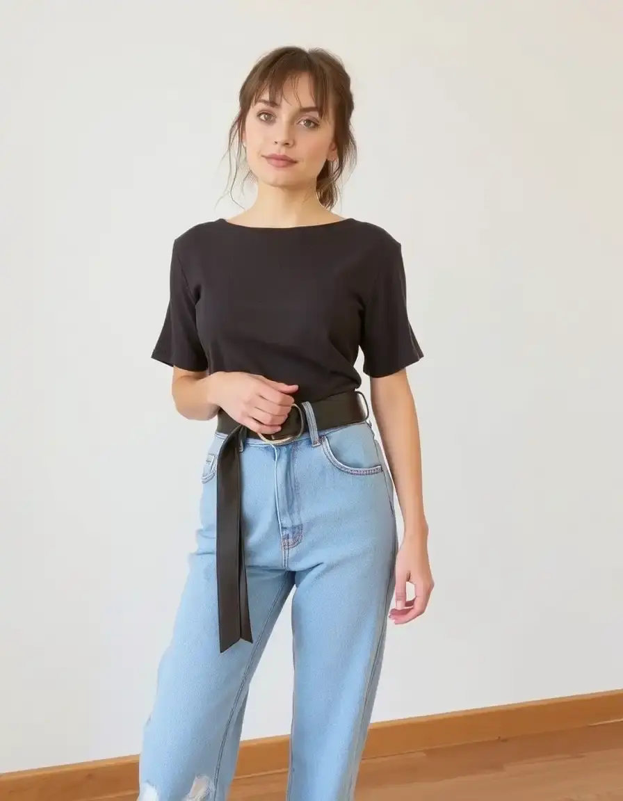 Ceinture large fashion en cuir pour marquer la taille