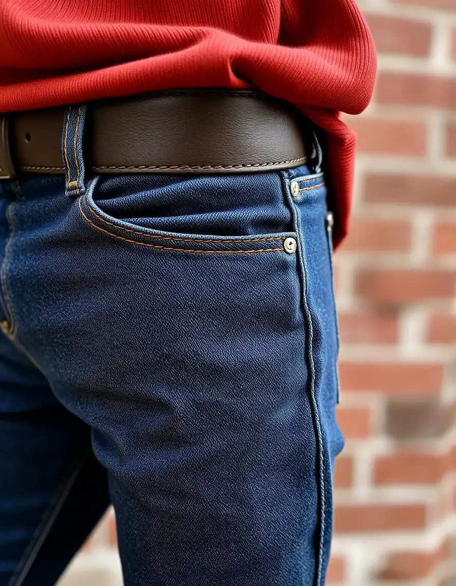 Ceinture en cuir pour jean homme texture robuste