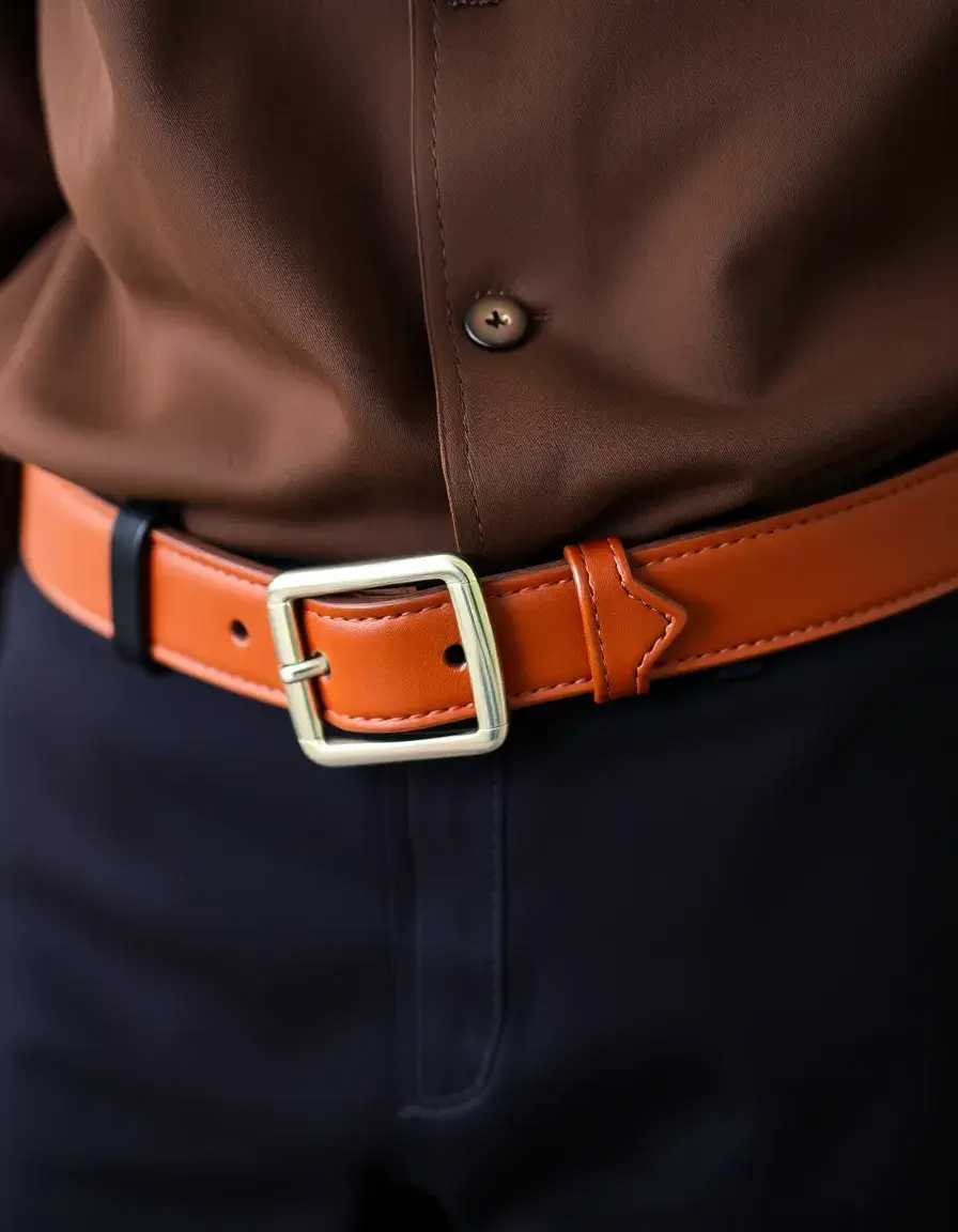 Ceinture en cuir épais robuste pour homme