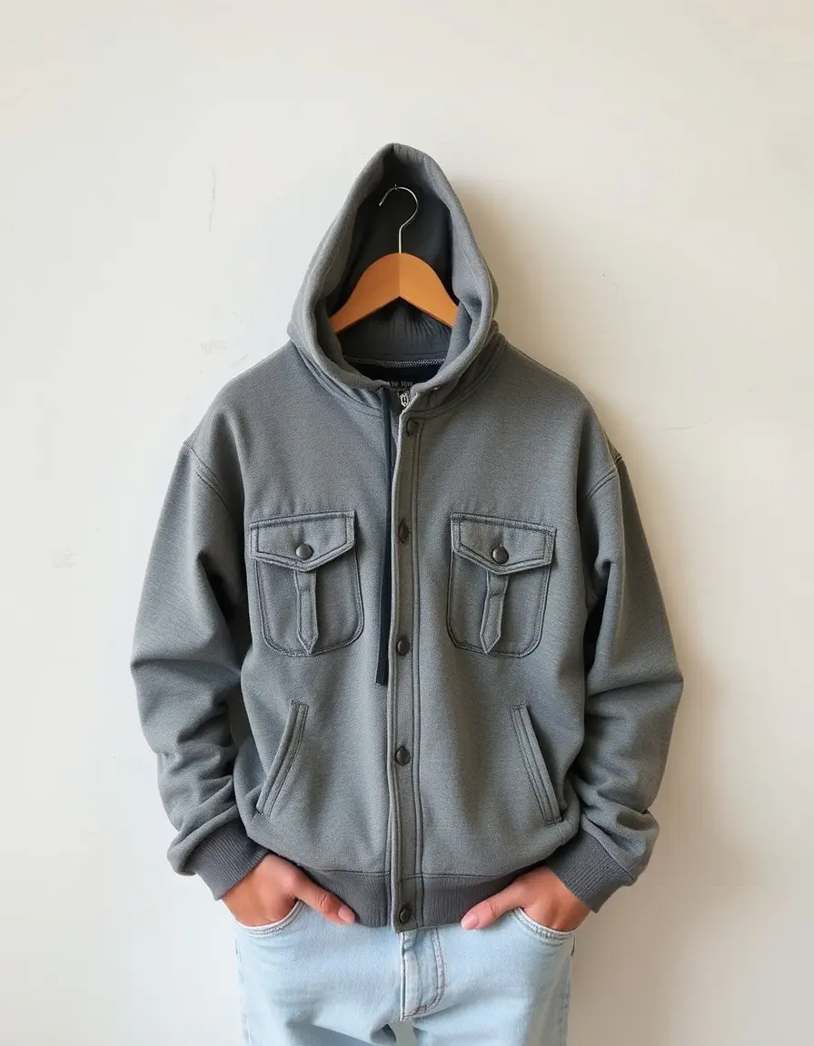Veste perfecto cuir gris aspect vintage