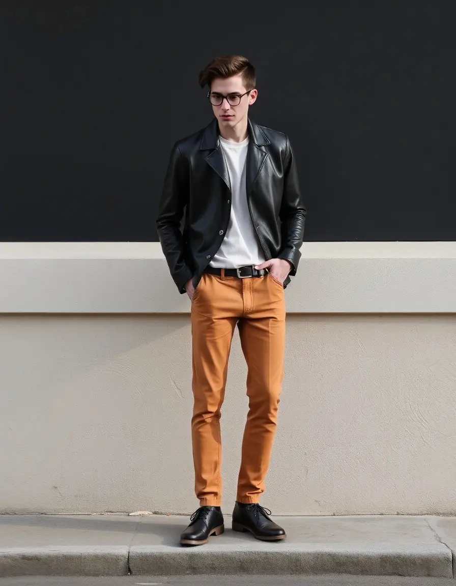 Coupe perfecto slim ajustée en cuir