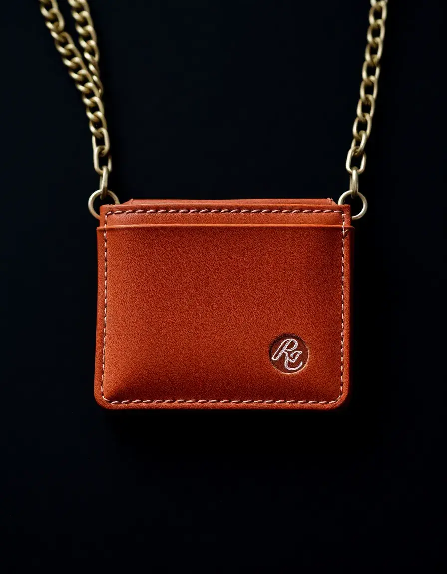 Mini sac portefeuille en cuir avec chaîne, cuir sacs compacts