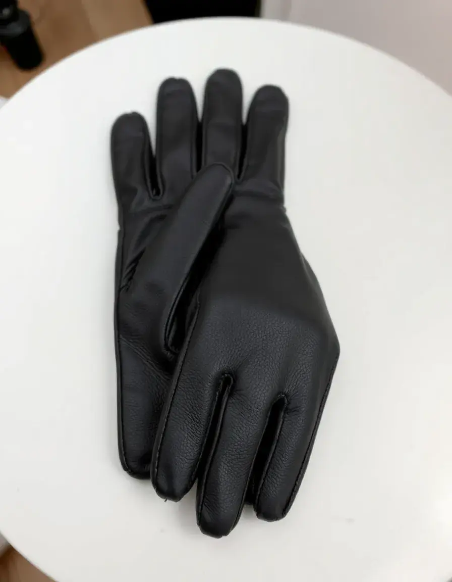 Gants en cuir souple doublure cachemire