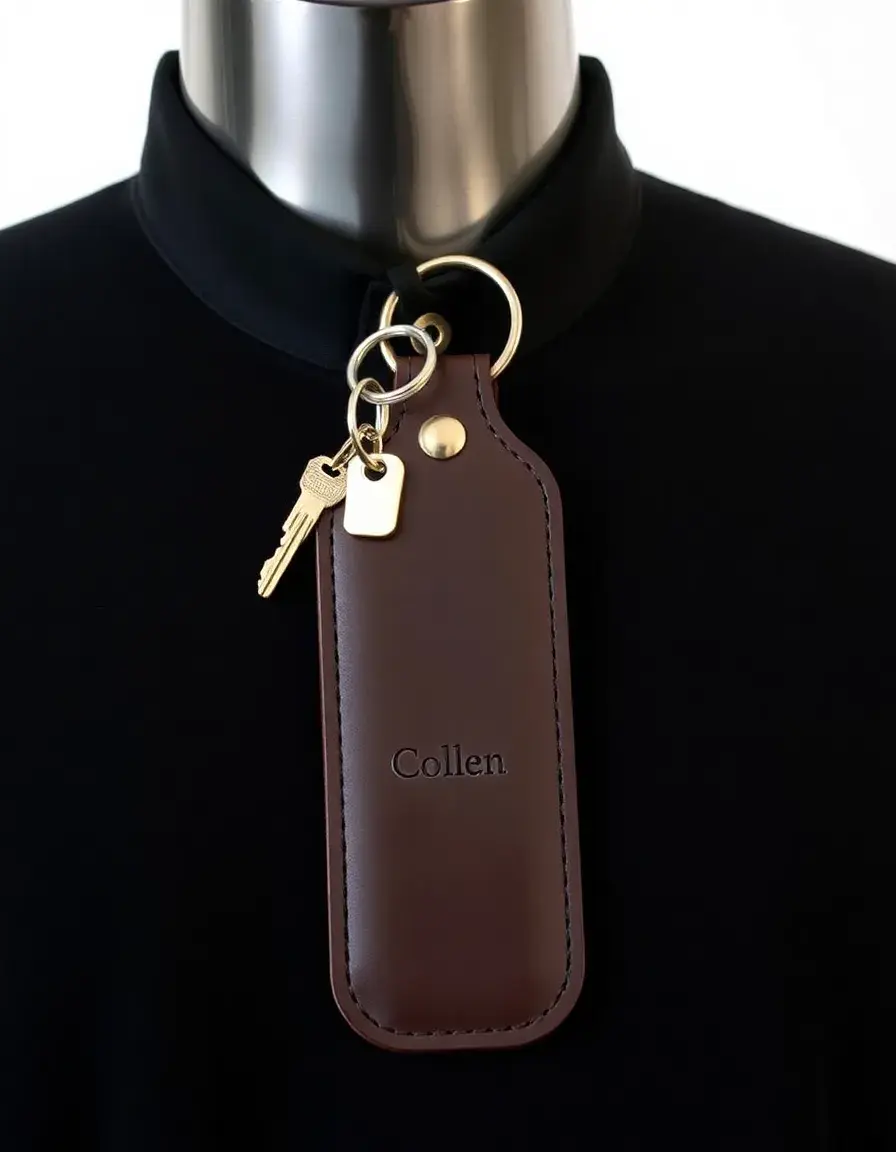 Porte-clés en cuir personnalisé avec gravure
