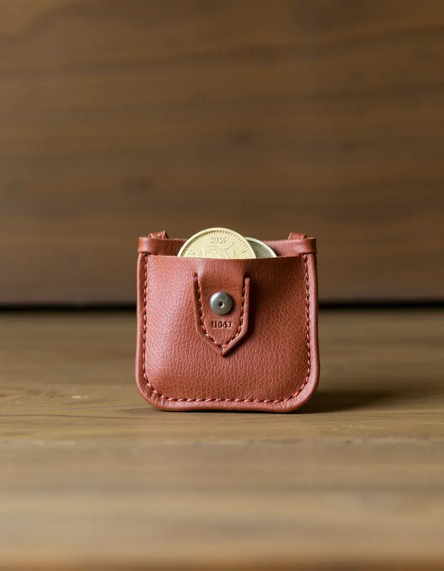 Petit porte-monnaie en cuir souple pour femme
