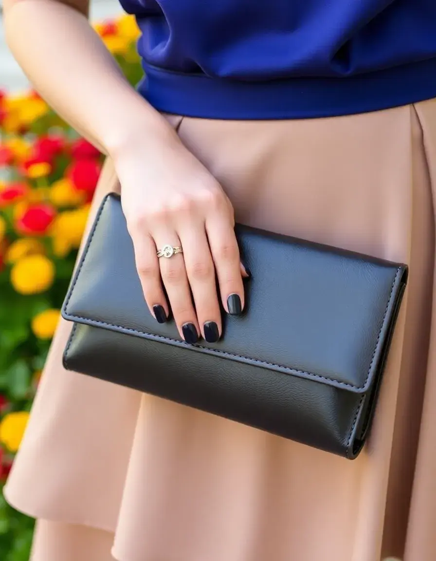 Pochette portefeuille cuir femme soirée
