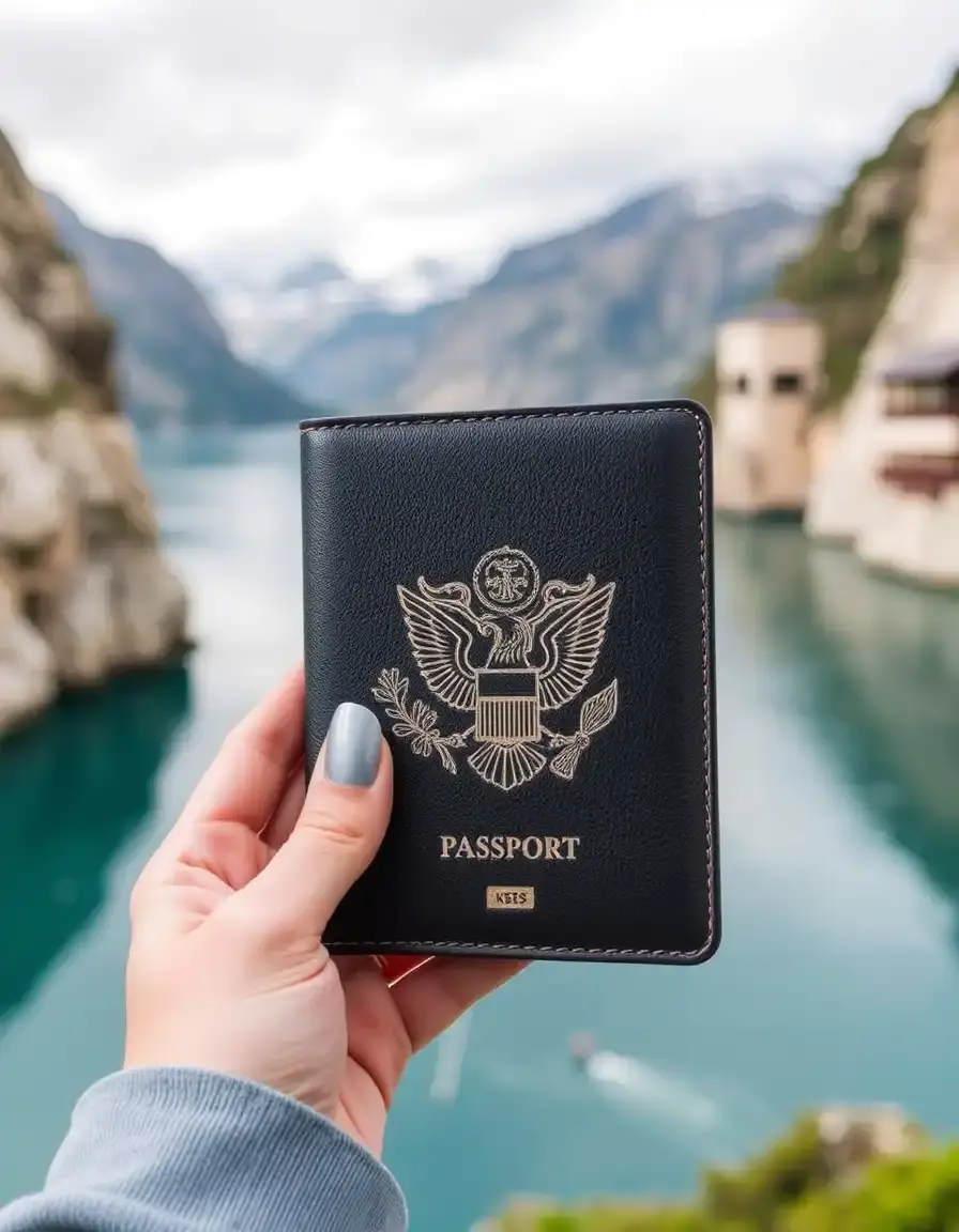 Portefeuille passeport cuir homme voyage