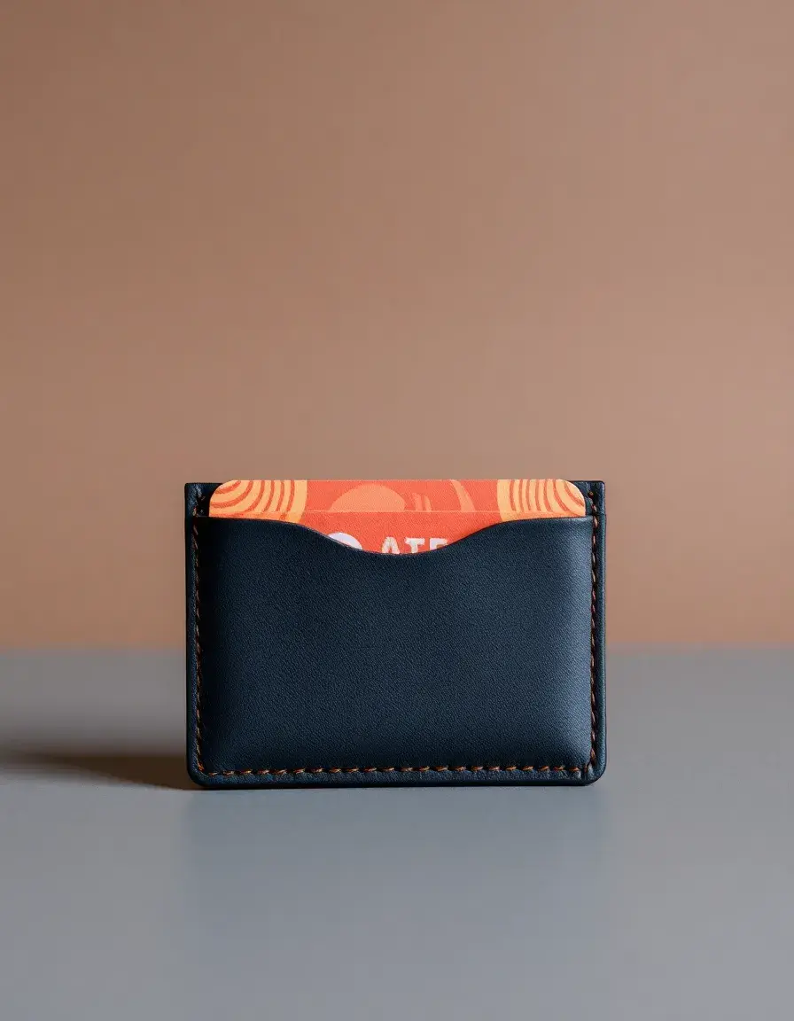 Porte-cartes cuir minimaliste homme