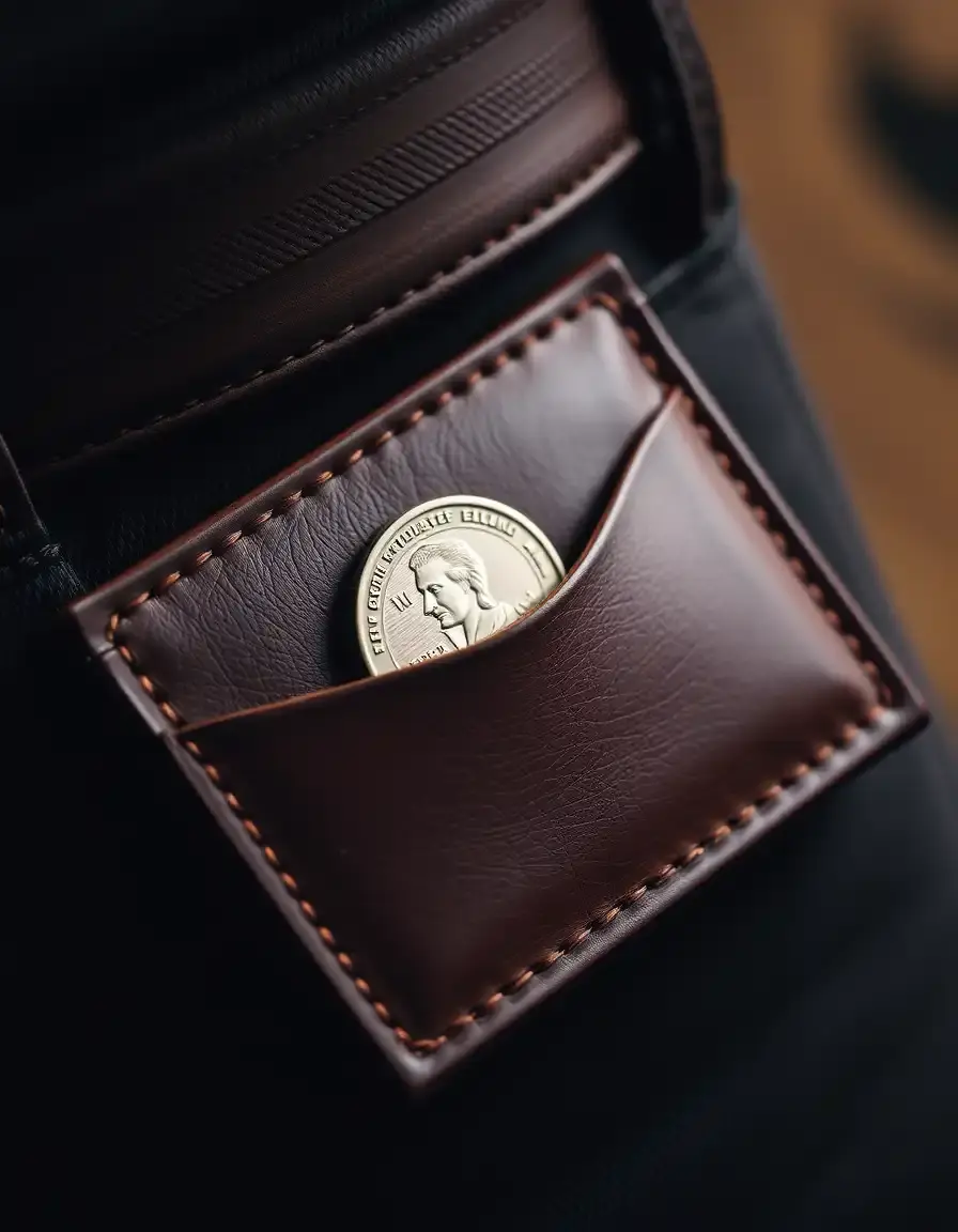Petit portefeuille cuir homme avec porte-monnaie