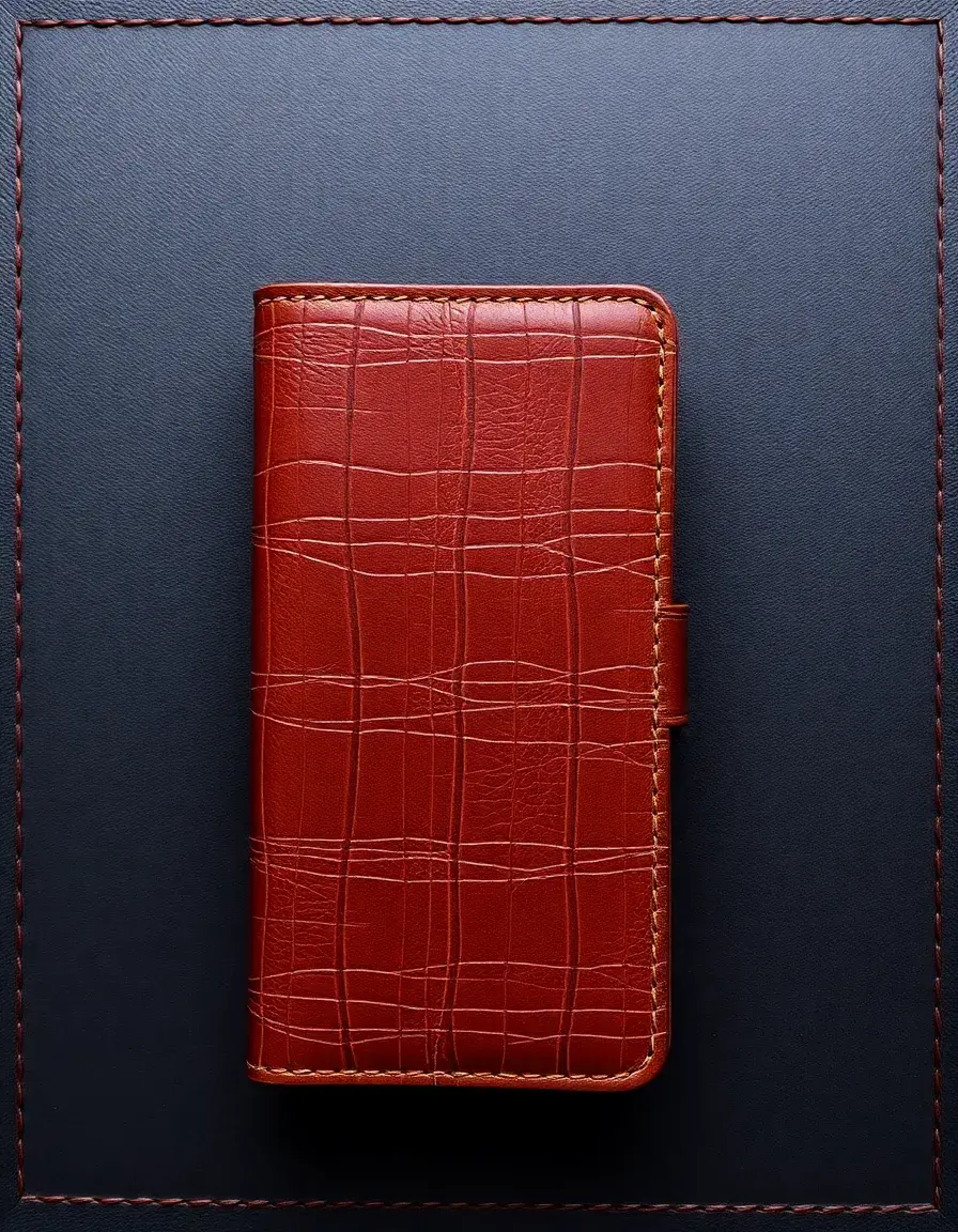 Portefeuille long en cuir pour chéquier