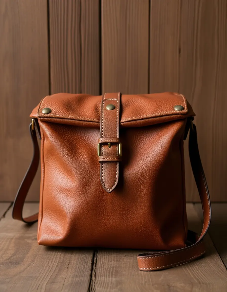 Sac à dos rolltop en cuir avec fermeture par enroulement