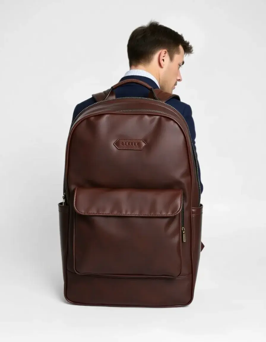 Sac à dos business en cuir compartiment ordinateur