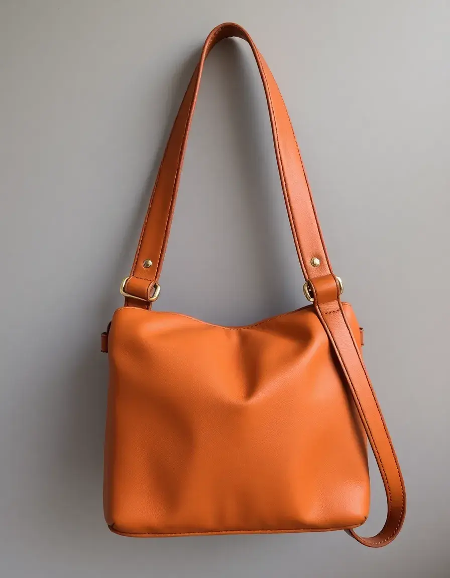 Sac épaule en cuir avec bandoulière réglable