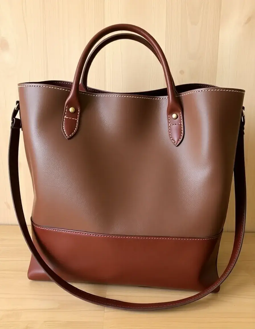 Sac cabas cuir réversible deux couleurs
