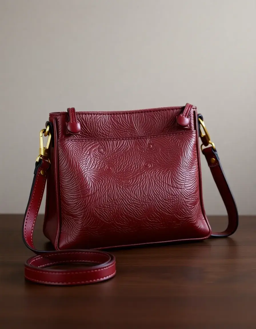 Sac crossbody élégant en cuir fin pour femme