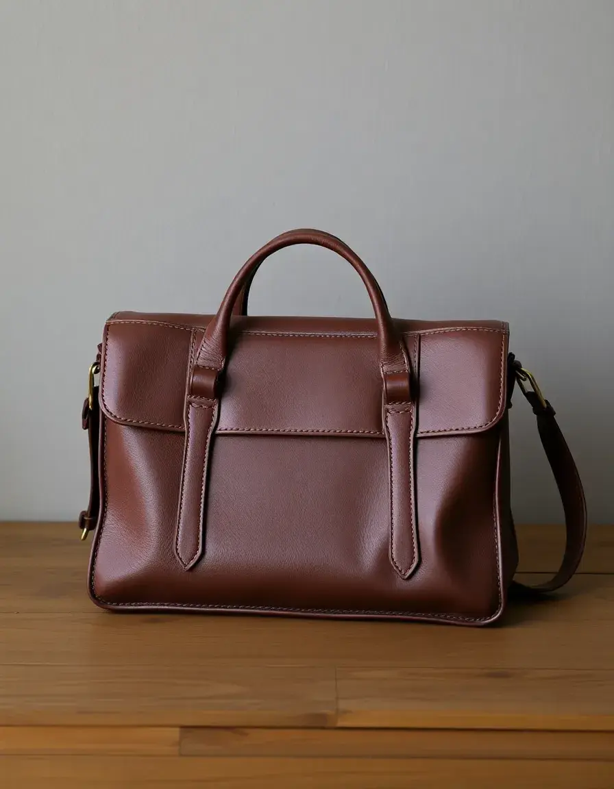 Cartable classique en cuir rigide pour le travail