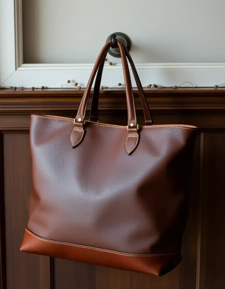 Sac cabas cuir homme minimaliste