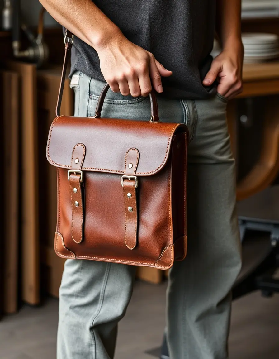 Sac de travail cuir homme robuste