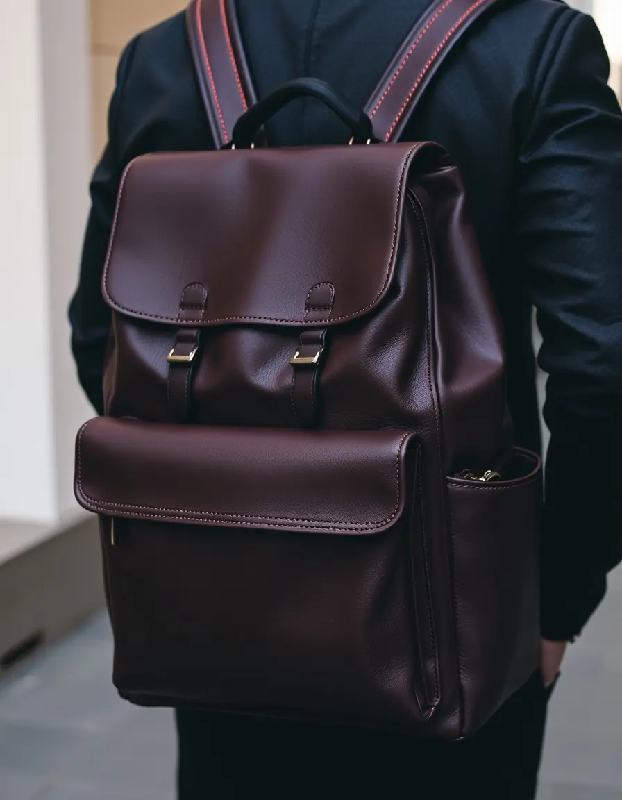 Sac à dos cuir homme business executive élégant