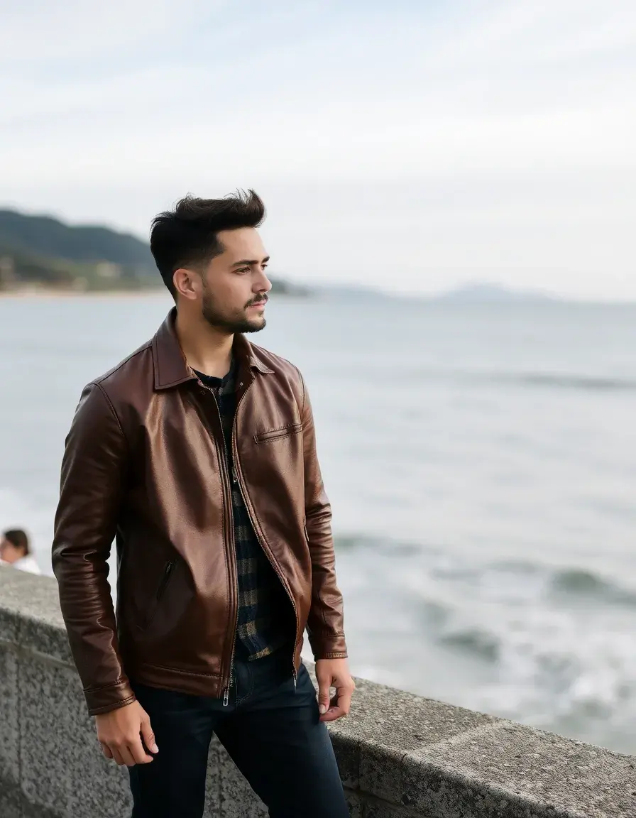 Sac à dos cuir homme style rolltop urbain