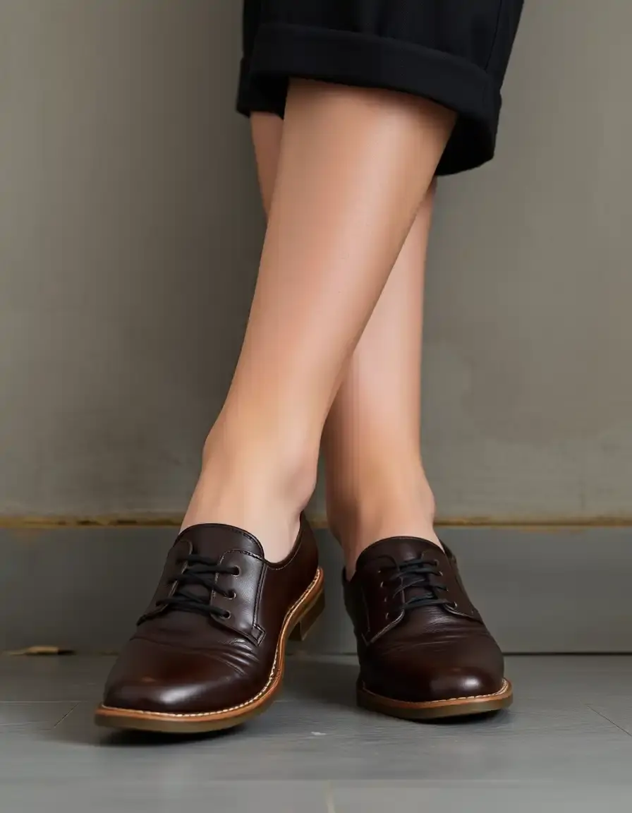 Sandales plates minimalistes en cuir véritable pour un confort quotidien